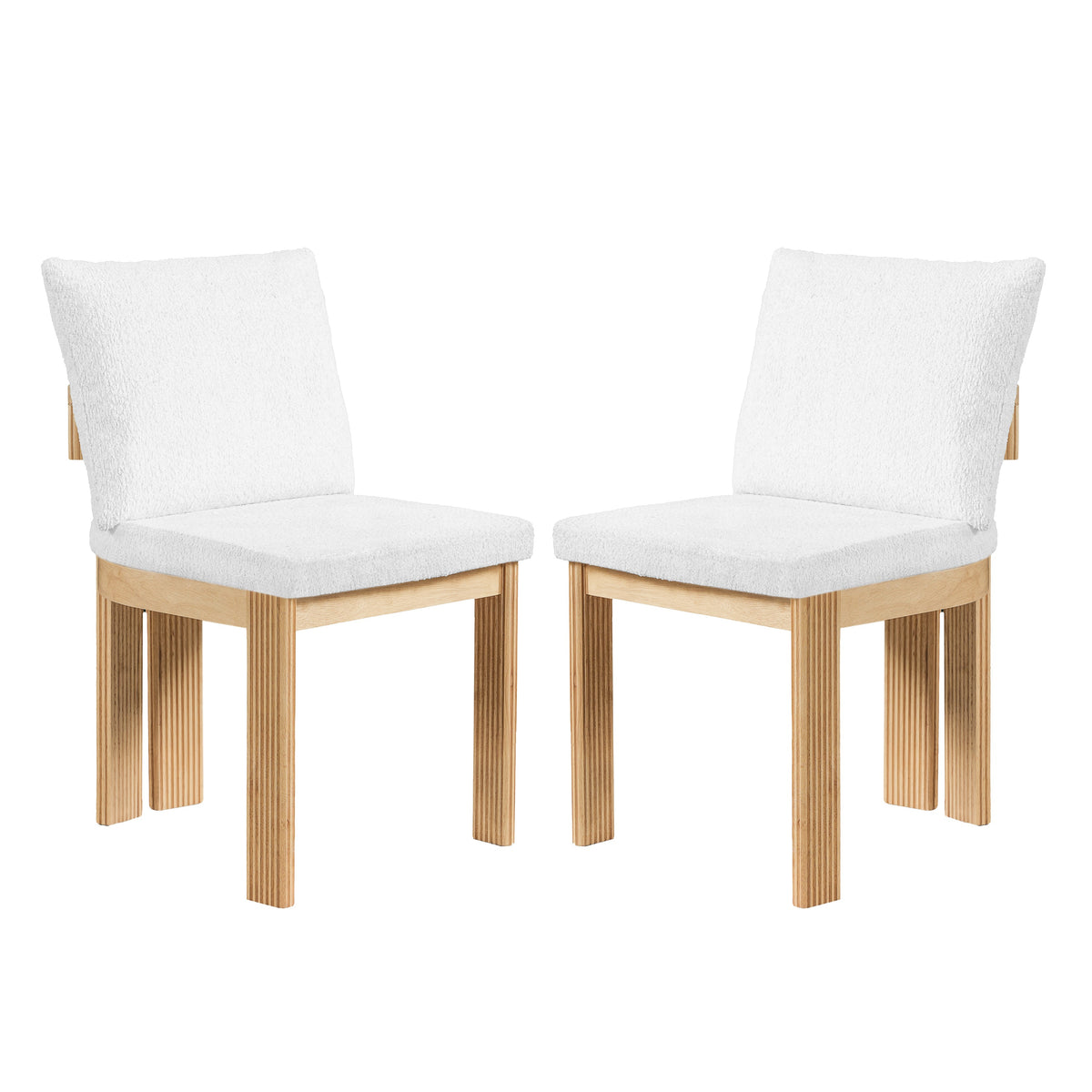 Indoor Boucle Dining Chair Set of 2