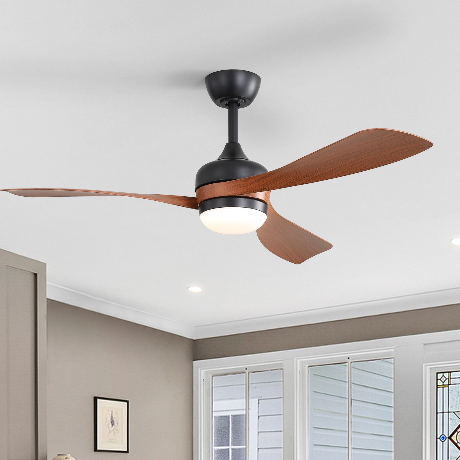 52-Inch Ceiling Fan With Reversible DC Motor and LED Light