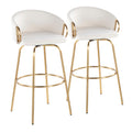 Contemporary 30" Fixed-Height Barstool with Swivel
