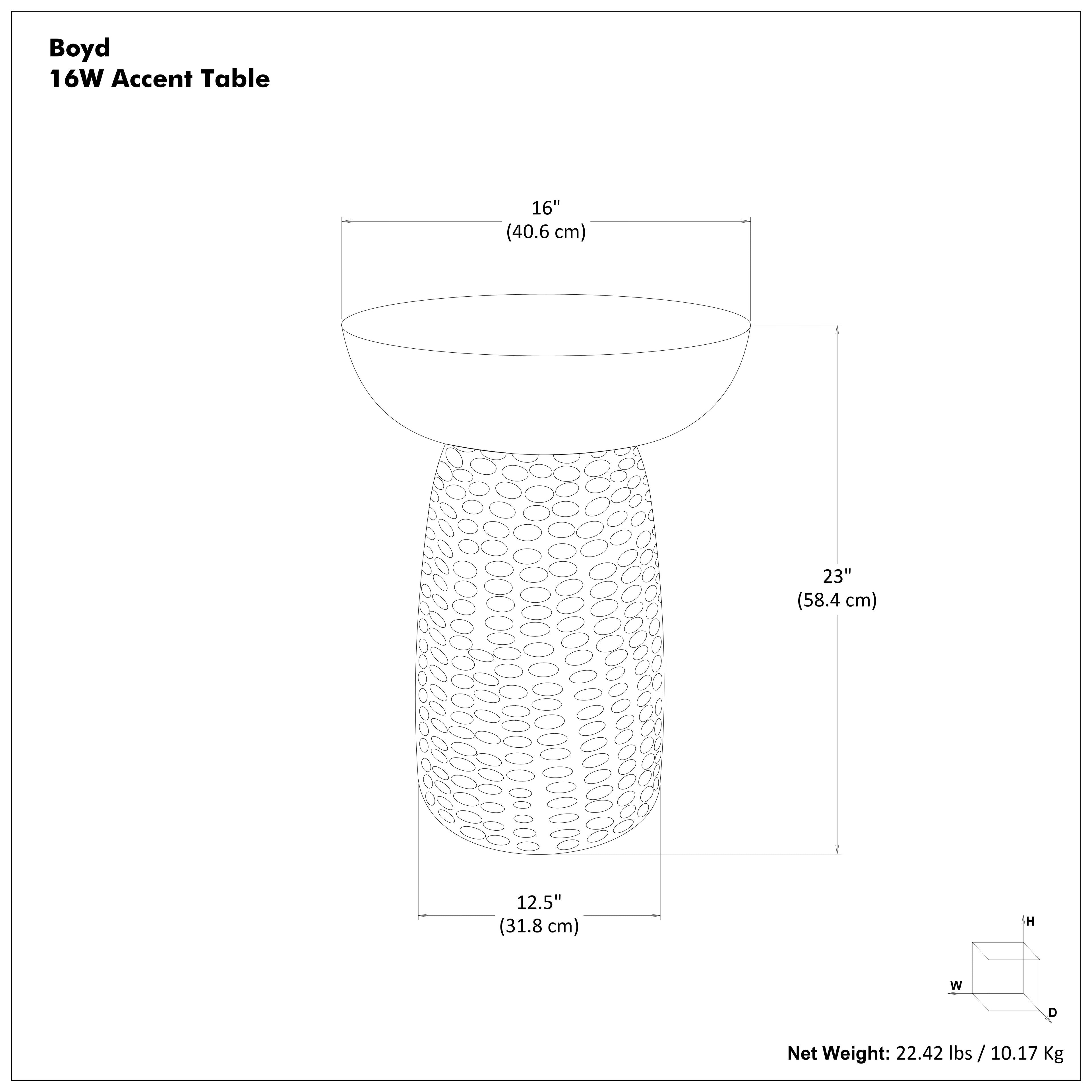 Boyd 16 Inch Accent Table