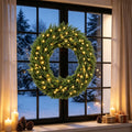 36-Inch Pre-Lit Green Christmas Wreath