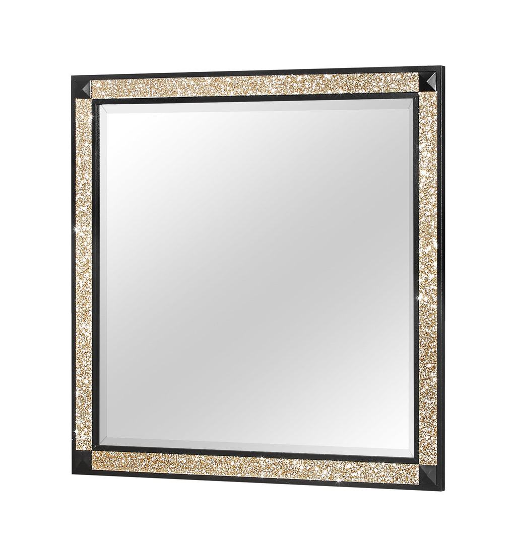 Lively Black/Gold Mirror