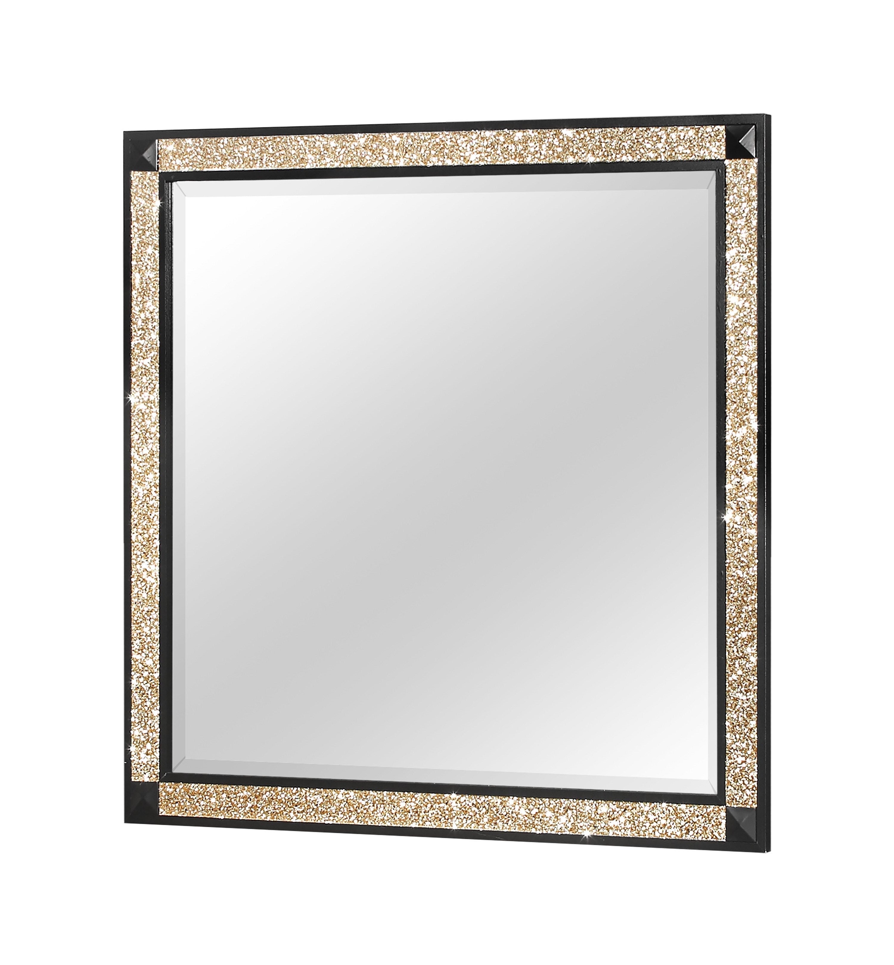 Lively Black/Gold Mirror