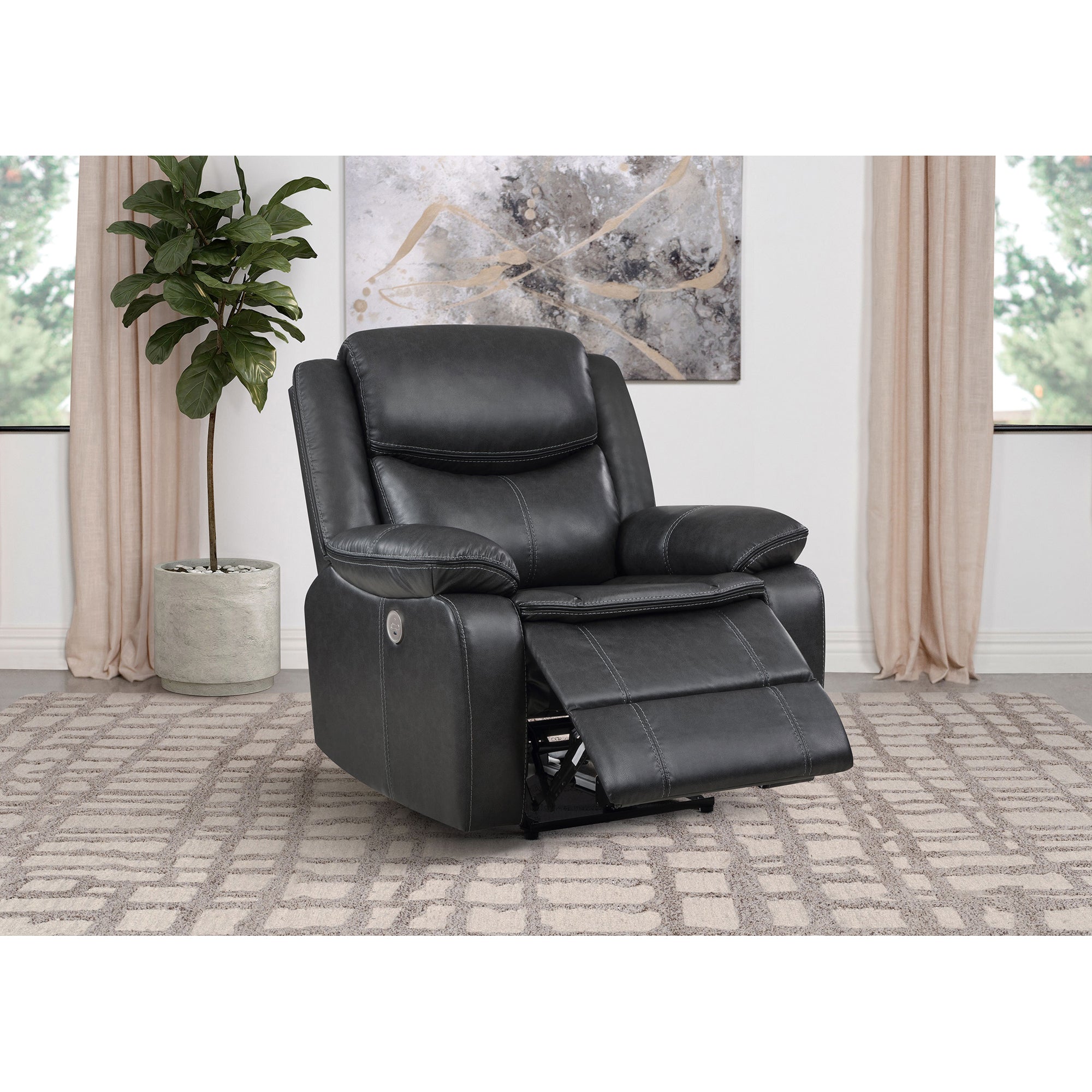Salerno Dark Power Recliner