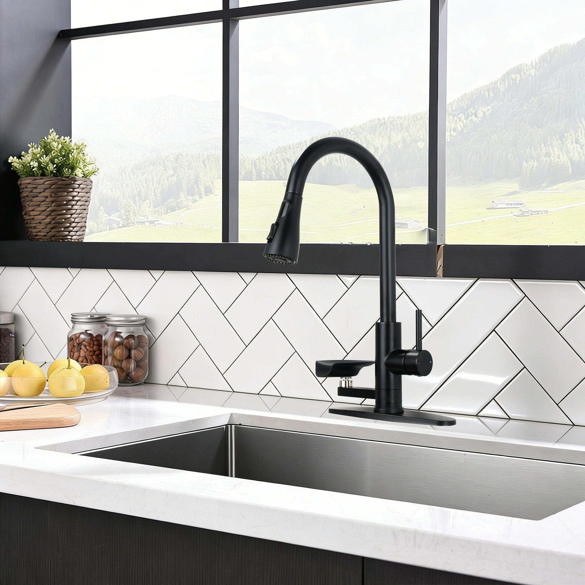 3-in-1 Kitchen Faucet with LED Temperature Display