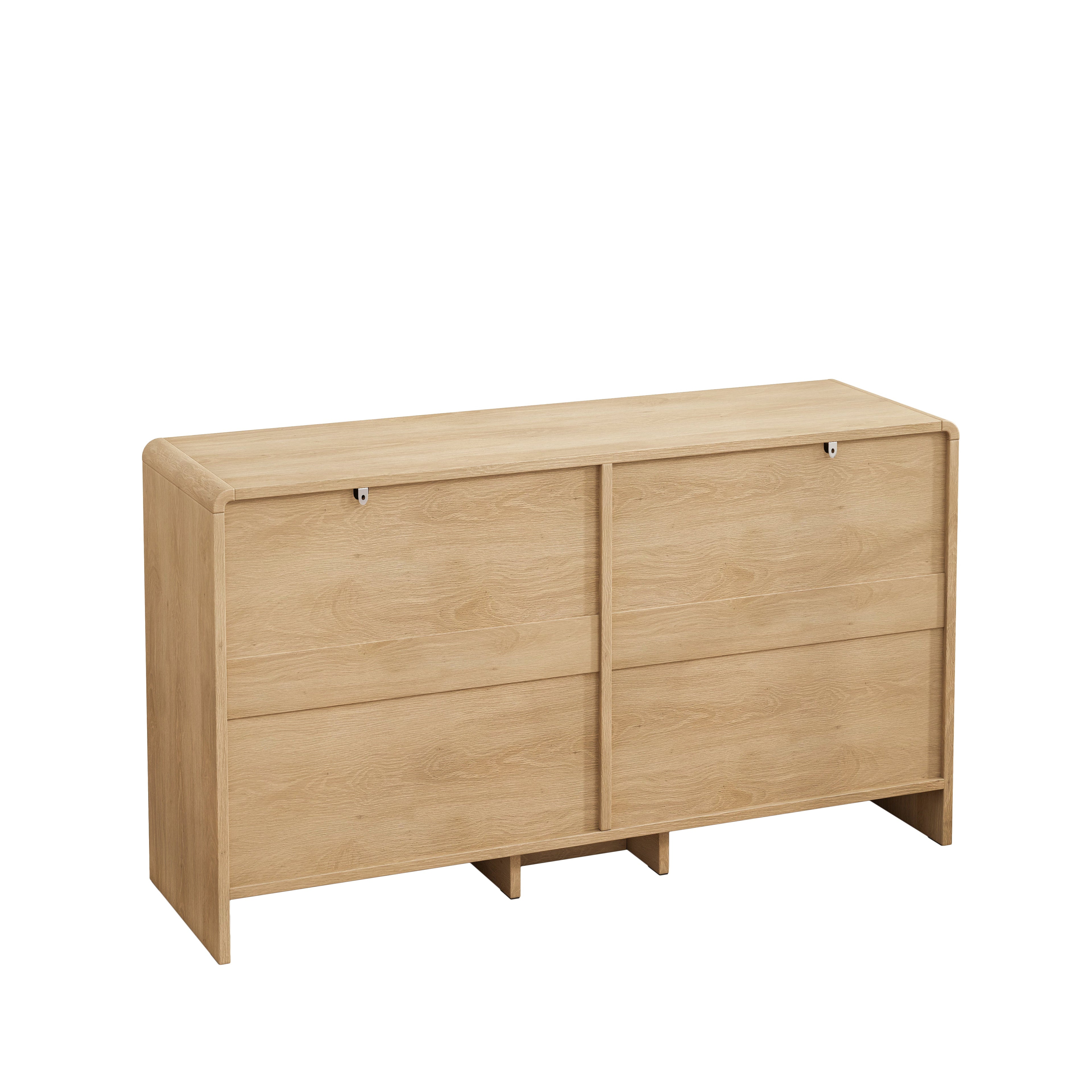 51.18'' Arc Shaped Corner Rattan Cabinet