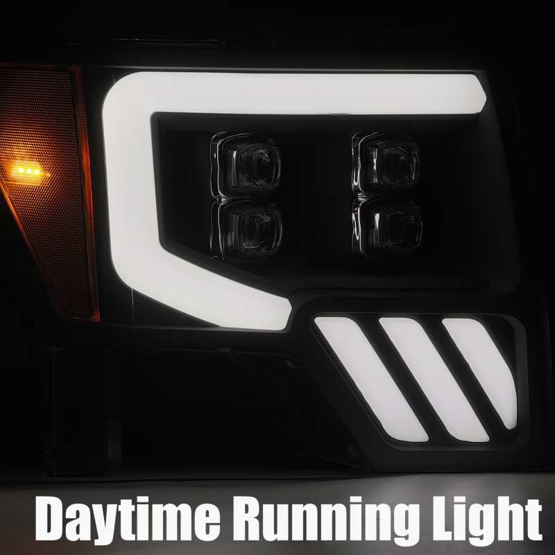 AlphaRex 09-14 Ford F-150 NOVA LED Proj Headlights Plank Style Matte Black w/Activ Light/Seq Signal 880192 *Discontinued