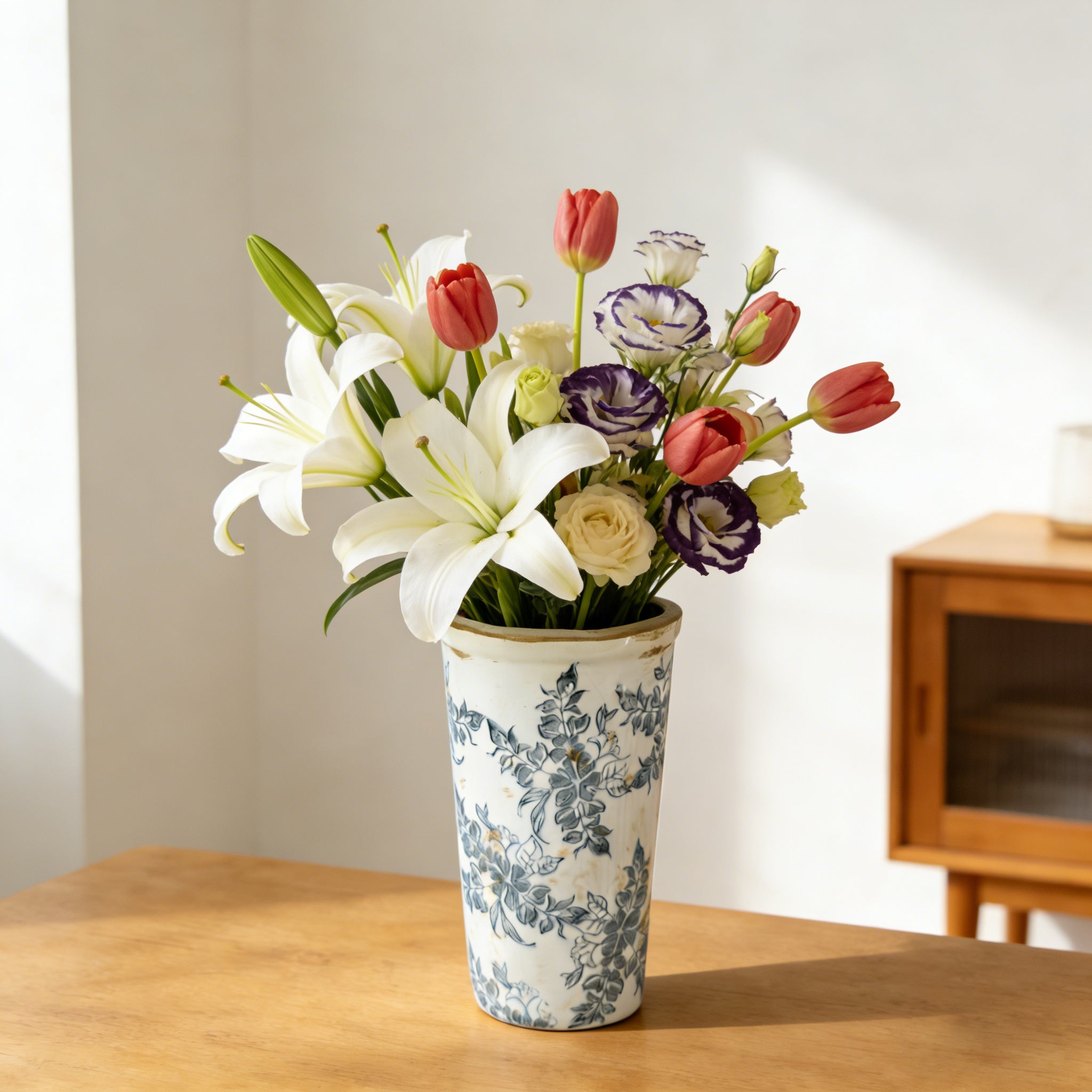 5.3" Wide Mouth Flower Vase