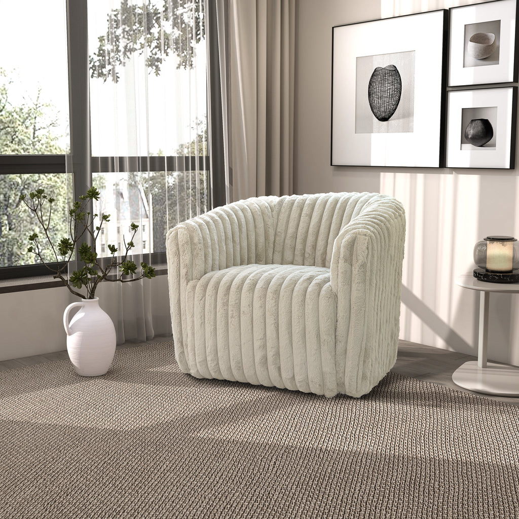 Elegant Style Mira Mid-Century Modern Velvet Swivel Chair