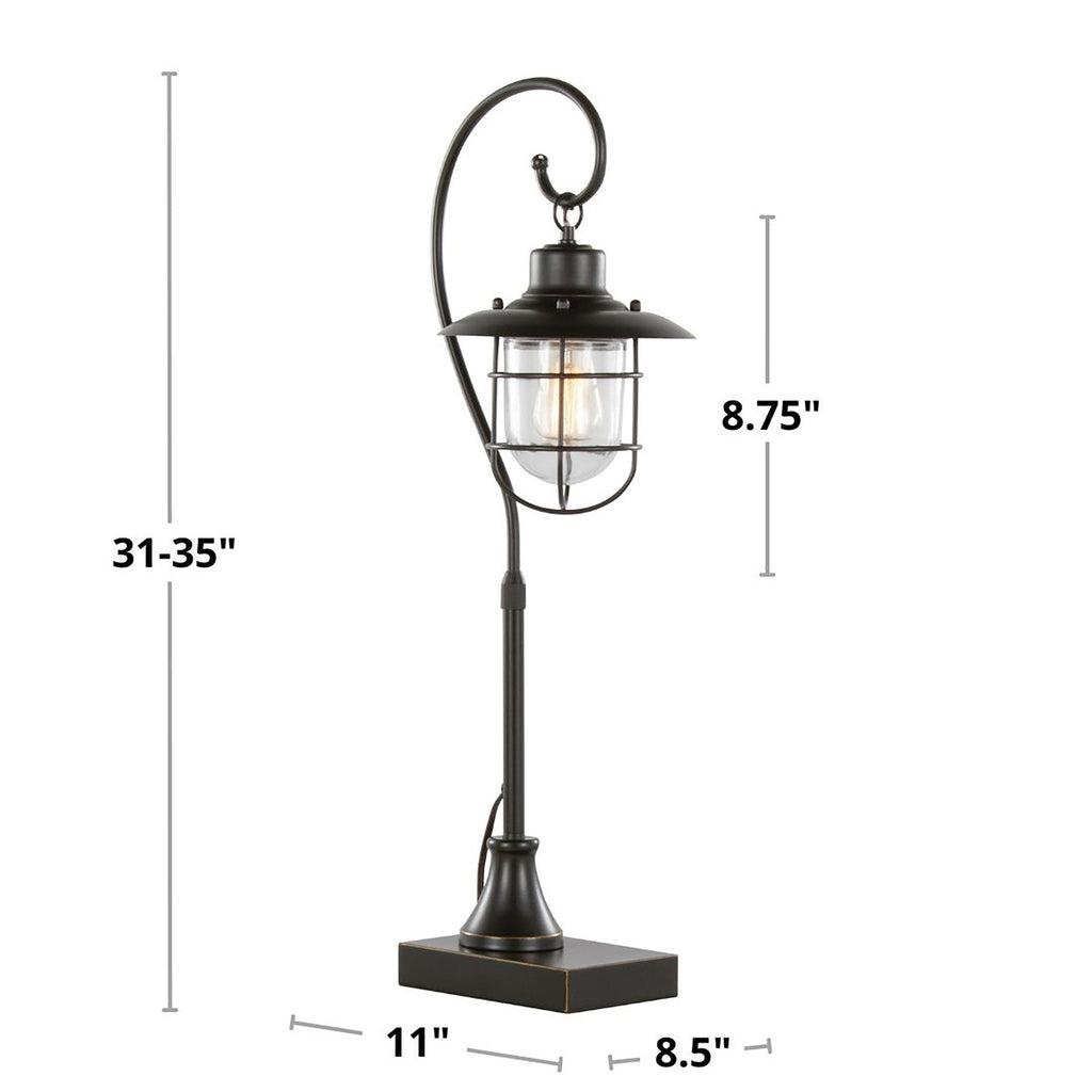 Landen 33" Contemporary Metal Task Lamp in Oil Rubbed Bronze - Set of 2