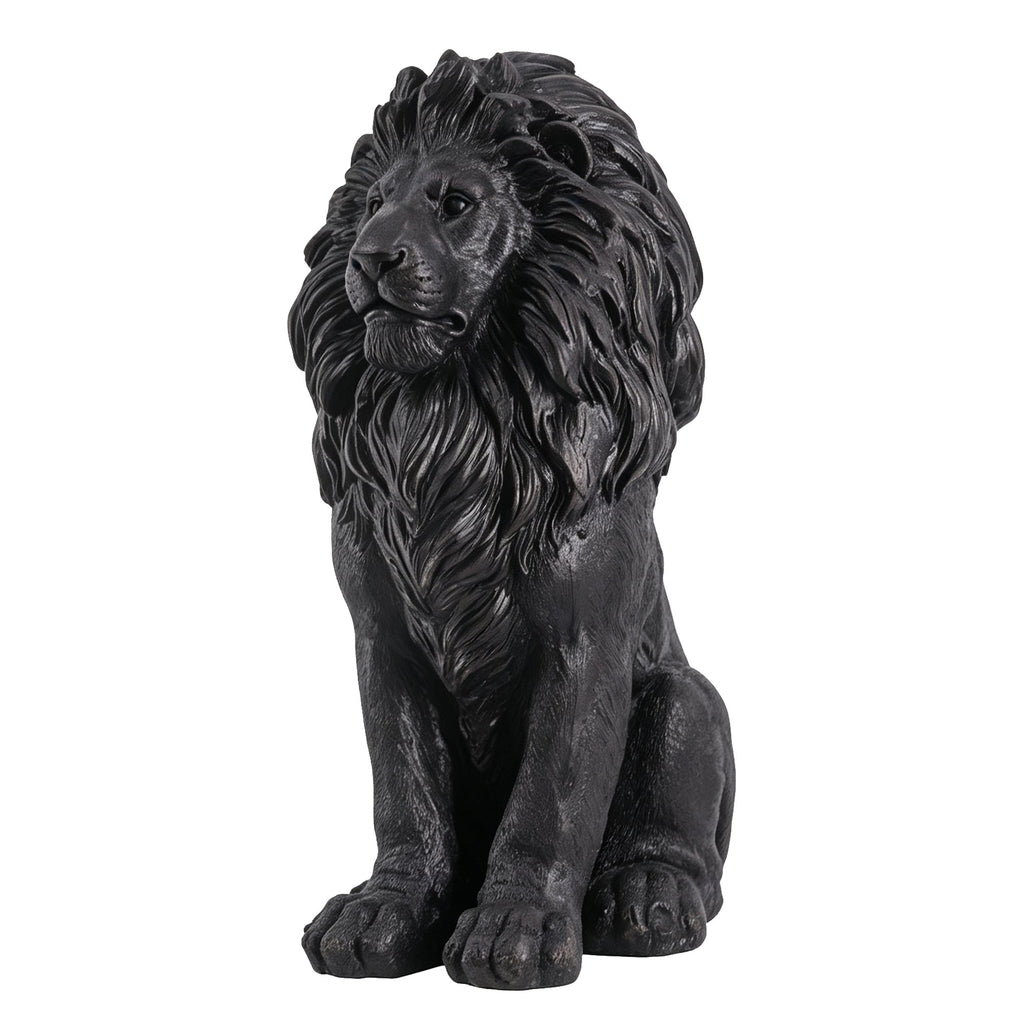 Elegant Sitting Lion Statue