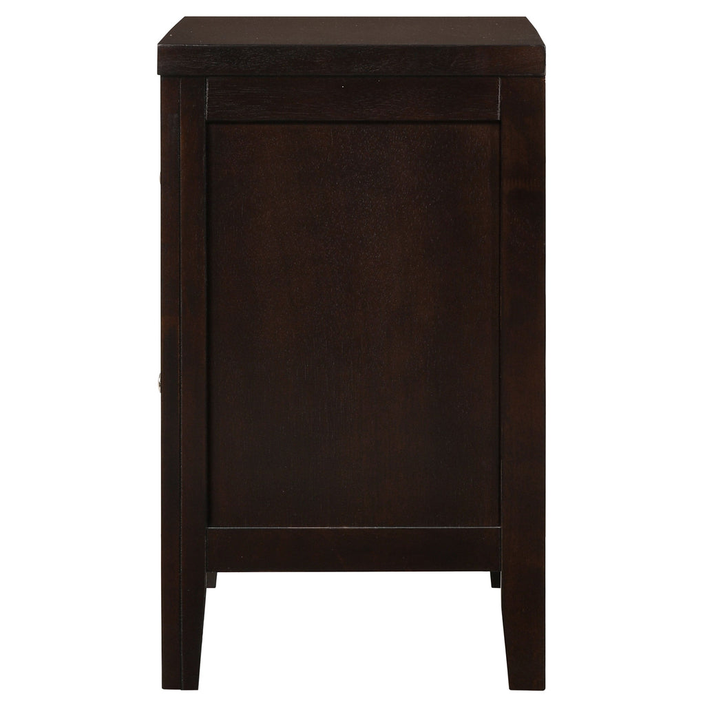 Garrett Cappuccino 2-Drawer Rectangular Nightstand