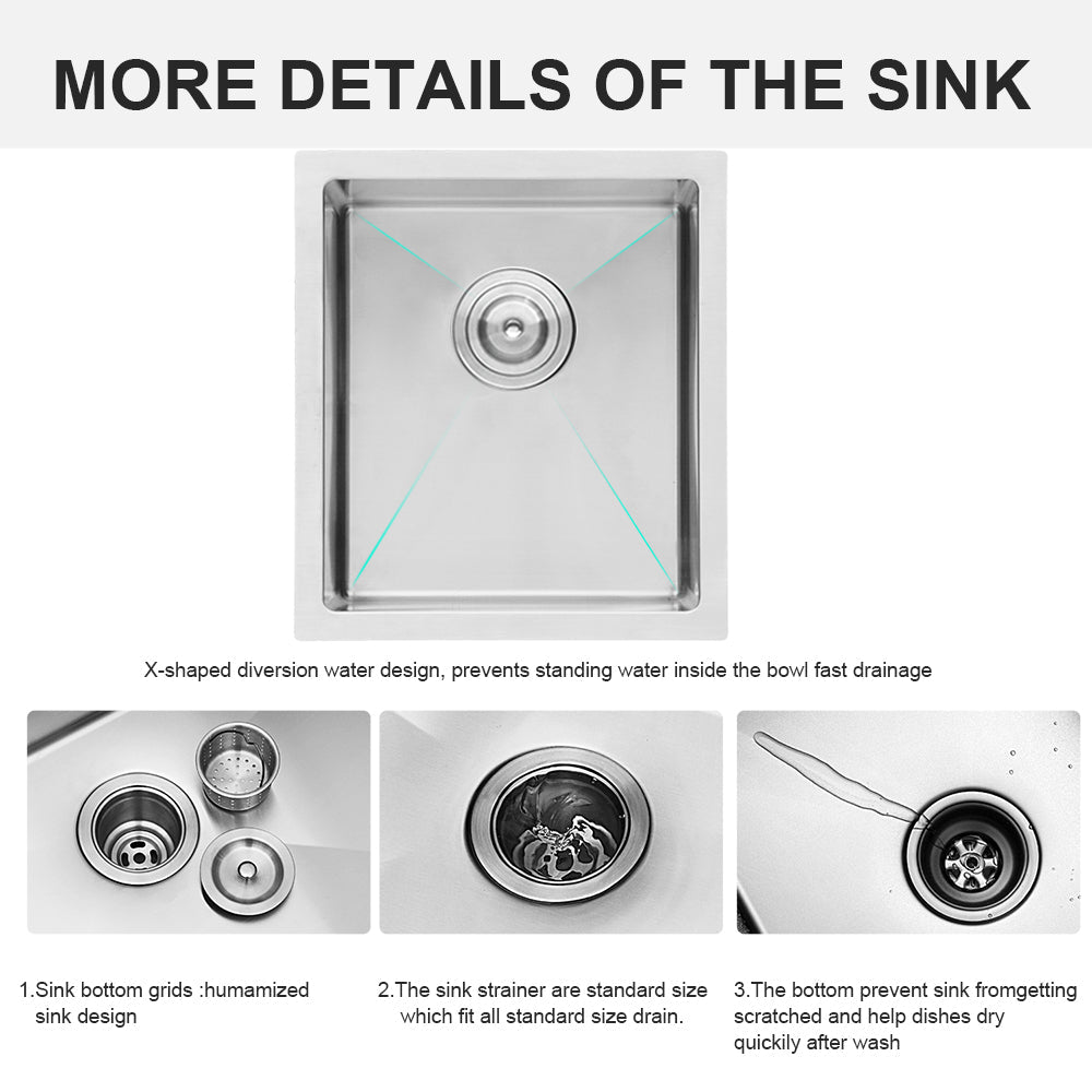 15 Inch Undermount Sink - Stainless Steel Kitchen Sink