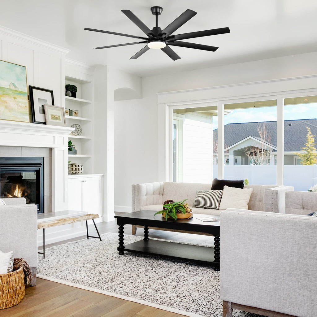 Modern 52-Inch Smart Ceiling Fan With Light