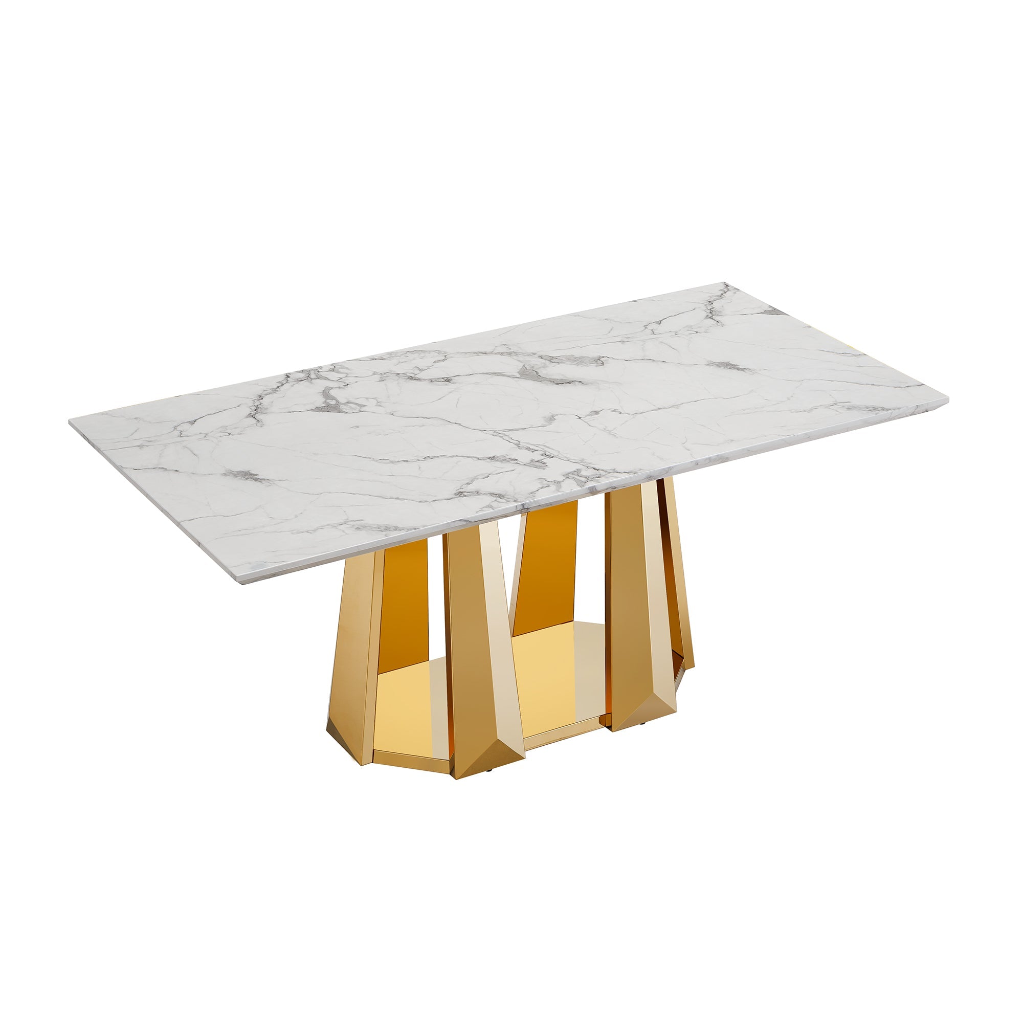 Marble Dining Table for 6 People