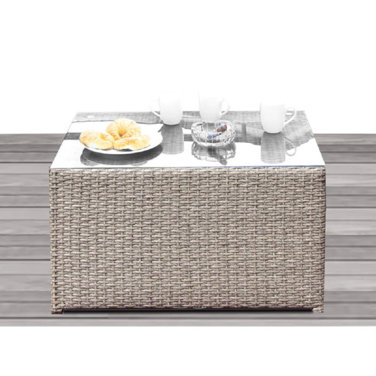 Fully Assembled 8-Person Outdoor Wicker Seating Group with Cushions
