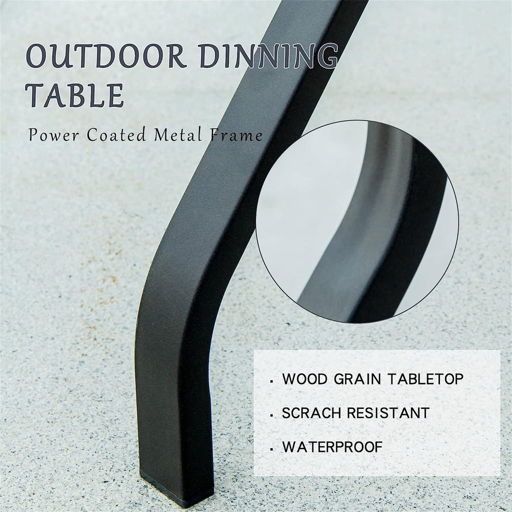 Outdoor Patio Bar Table Square Metal Table