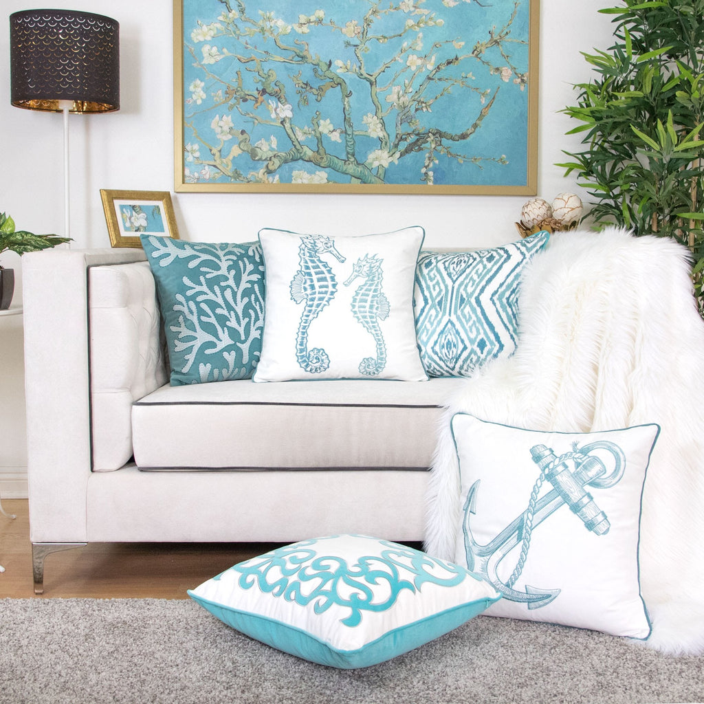 Blue Spa Seahorses Pillowcase