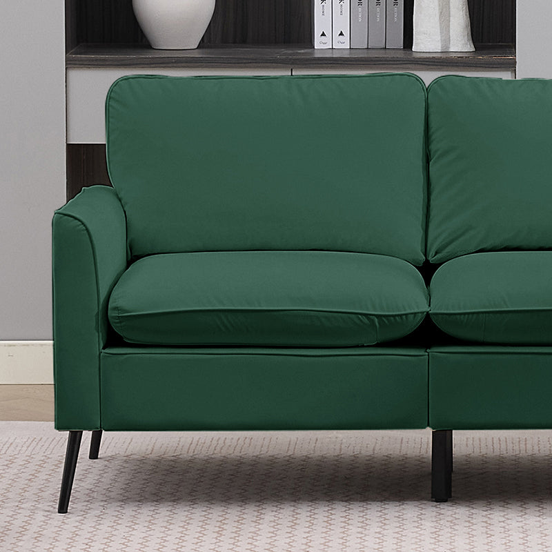 TS Cat Paw Leather Upholstered Loveseat - Nordic Retro Green