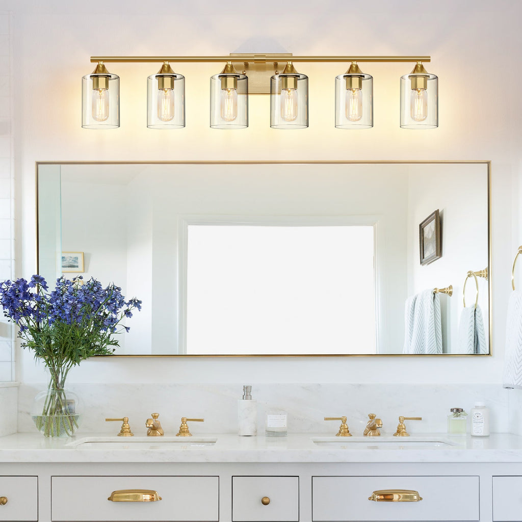 6-Light Brushed Bathroom Vanity Wall Light
