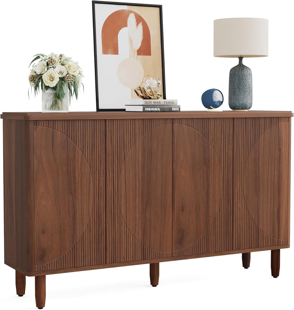 59.74" Modern Rustic Buffet Sideboard Cabinet