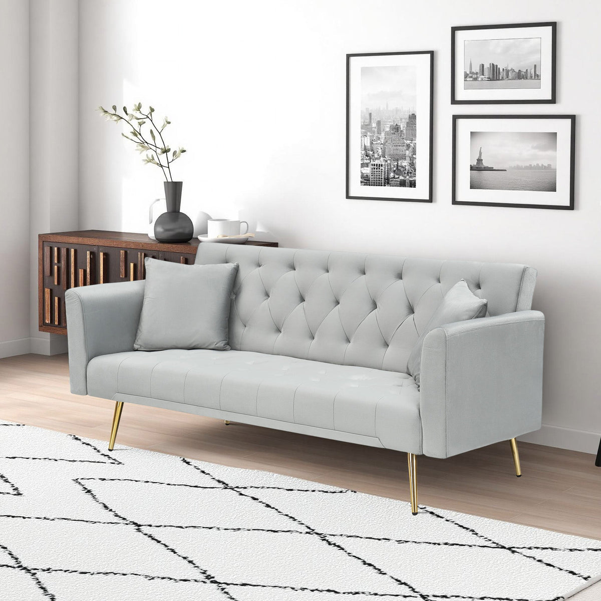 71-Inch Convertible Love Seat Sofa