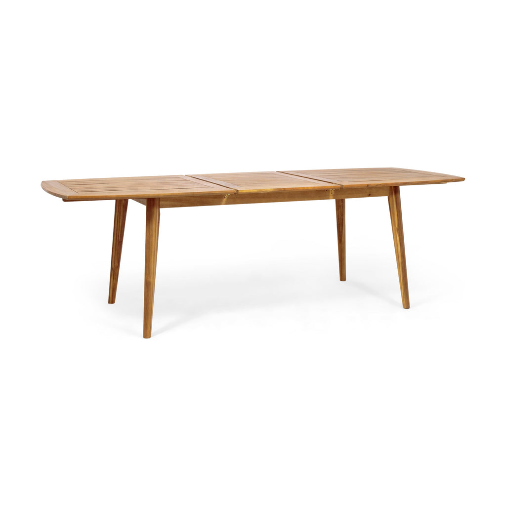 Outdoor Acacia Wood Expandable Dining Table in Teak