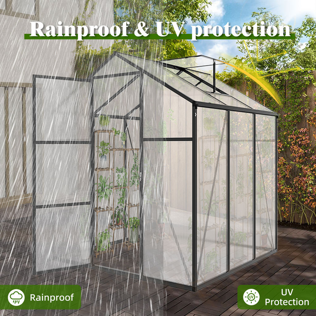 6x6FT Walk-in Outdoor Greenhouse