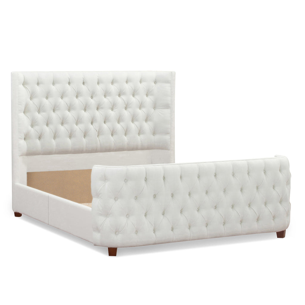 Brooklyn Queen Tufted Panel Bed Headboard and Footboard Set