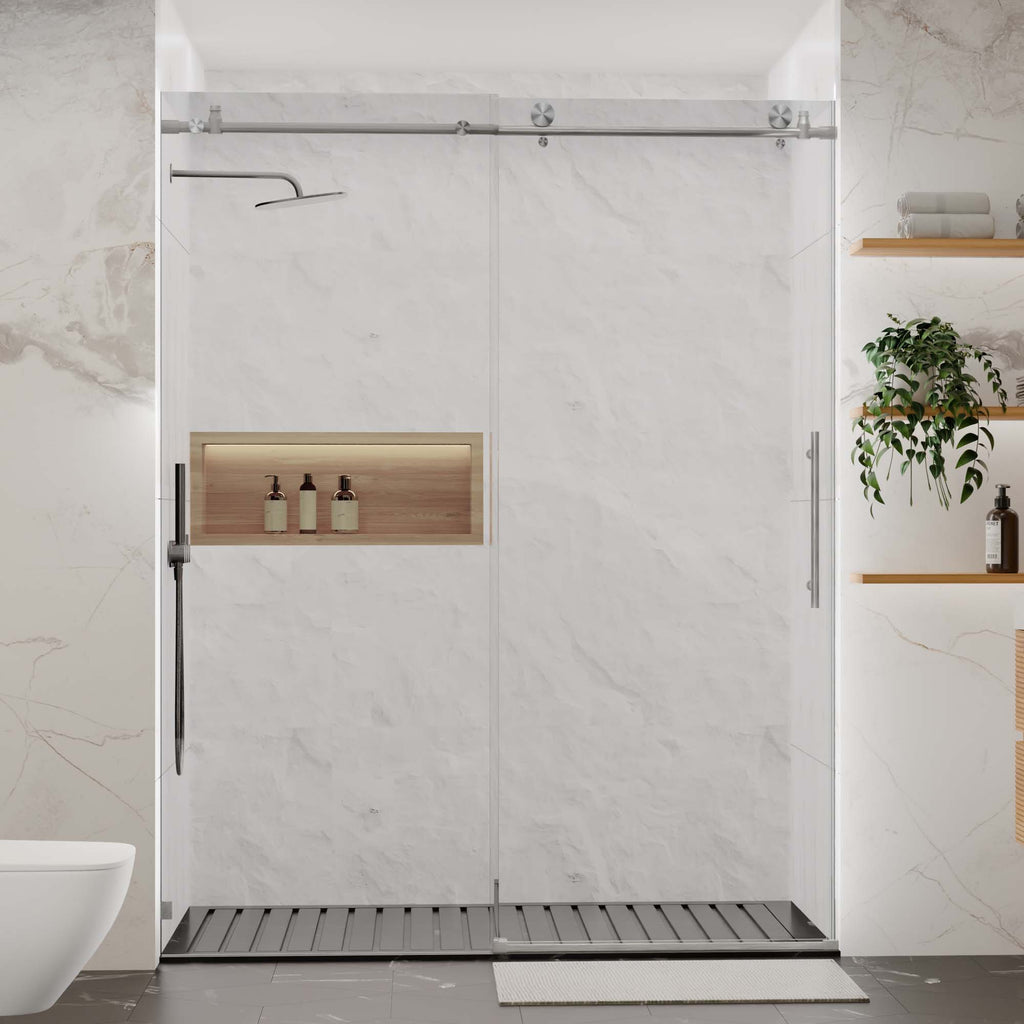 Frameless Shower Door with Premium Tempered Glass