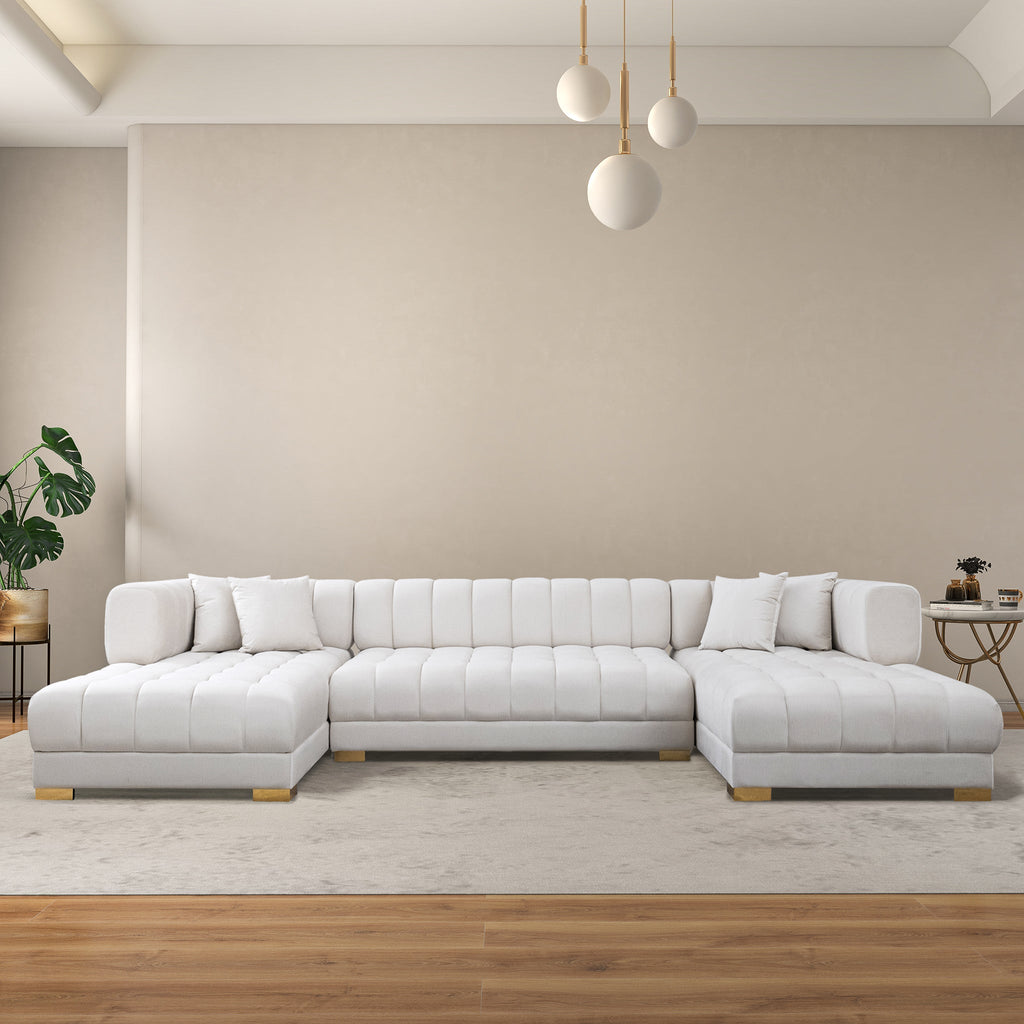 Marlow U-Shaped Velvet Sofa
