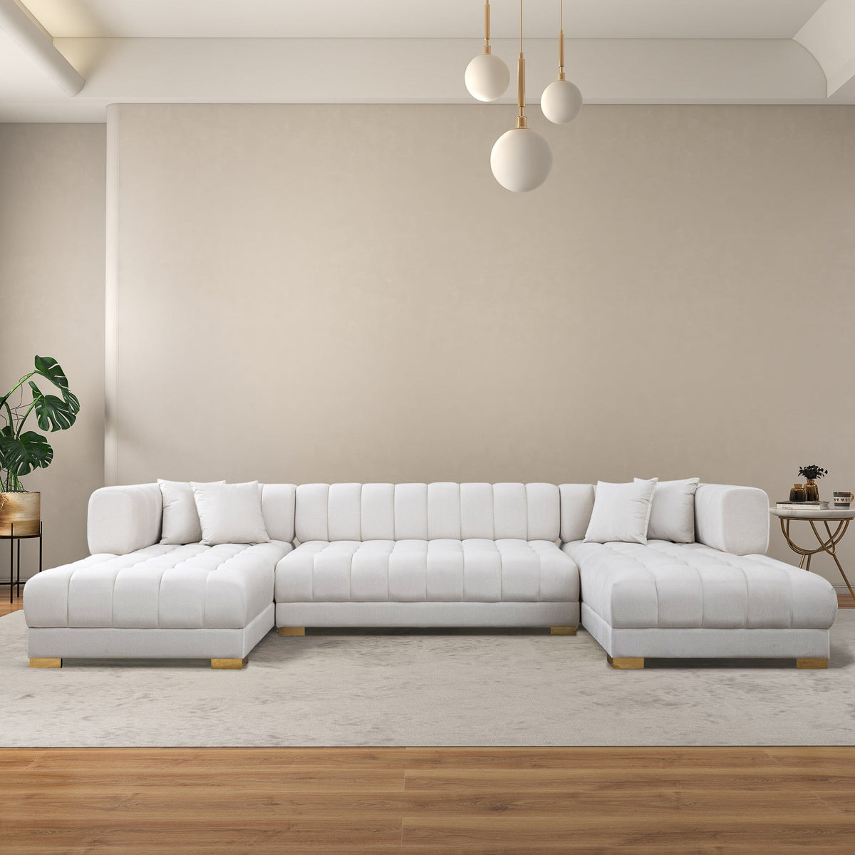 Marlow U-Shaped Velvet Sofa