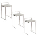 26" Contemporary Stackable Counter Stool Set