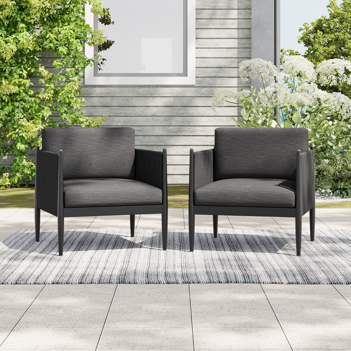 Dawson Outdoor Patio 2-Pc Club Chair Set