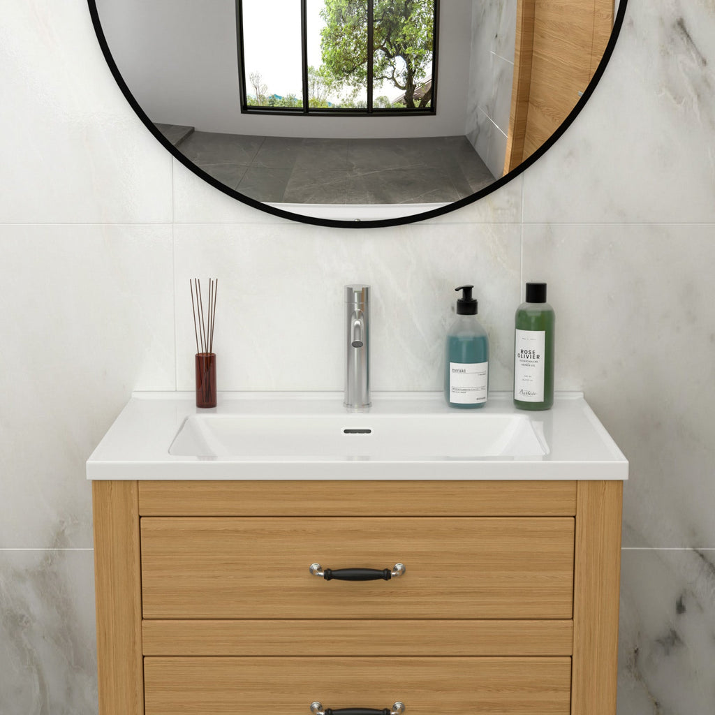 32"x20" White Rectangular Single Vanity Top