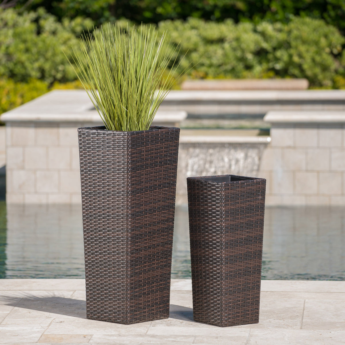 Rattan Flower Pot Set