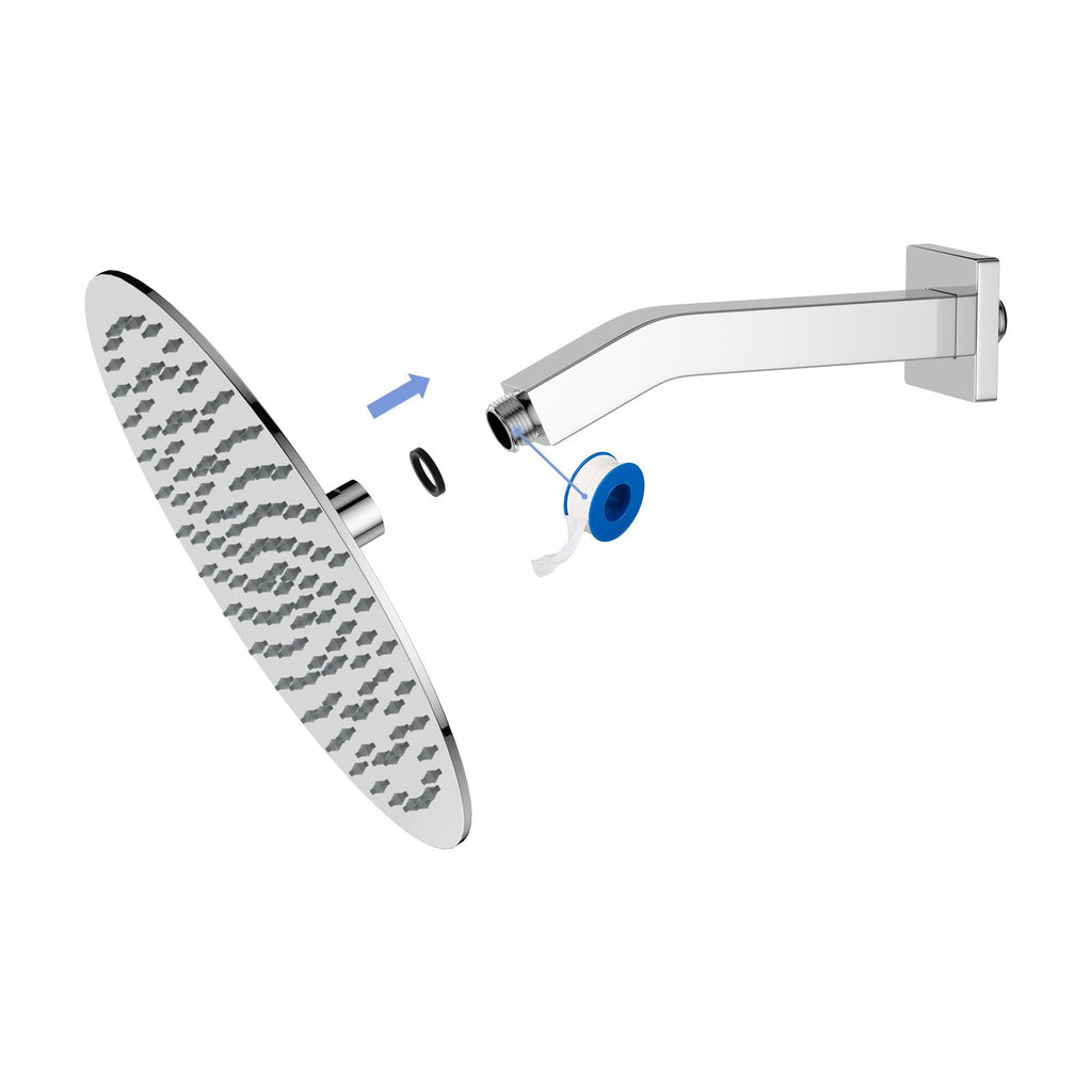 6" Shower Arm with Flange