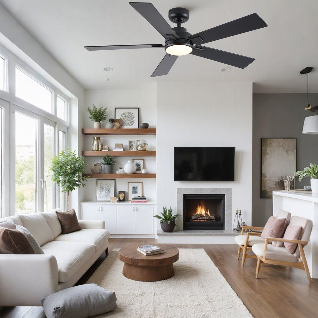 52" Matte Ceiling Fan with Light