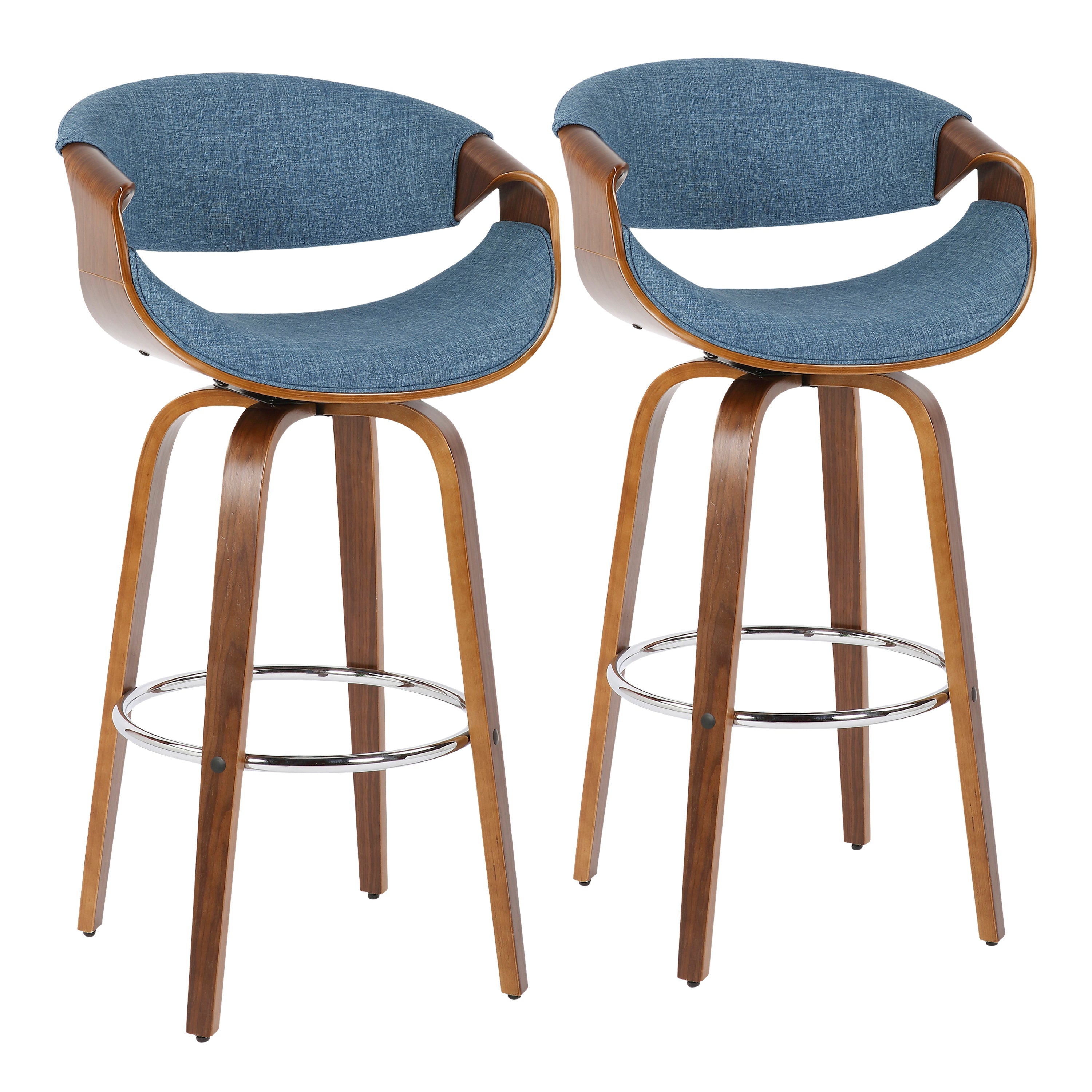 Mid-Century Modern Barstool Set of 2