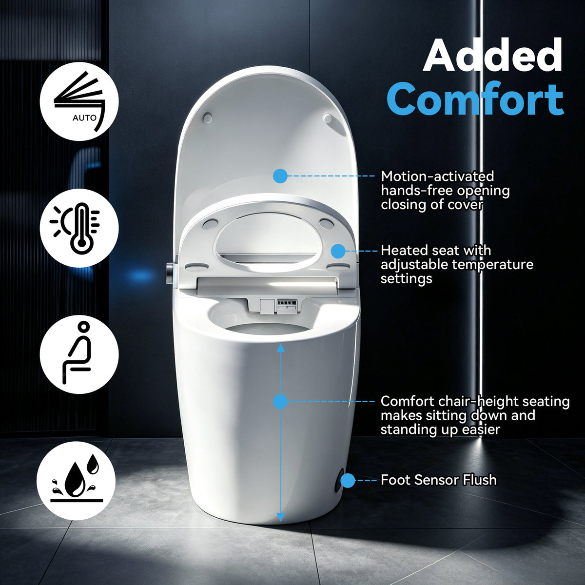 Smart Toilets with Heated Bidet Seat