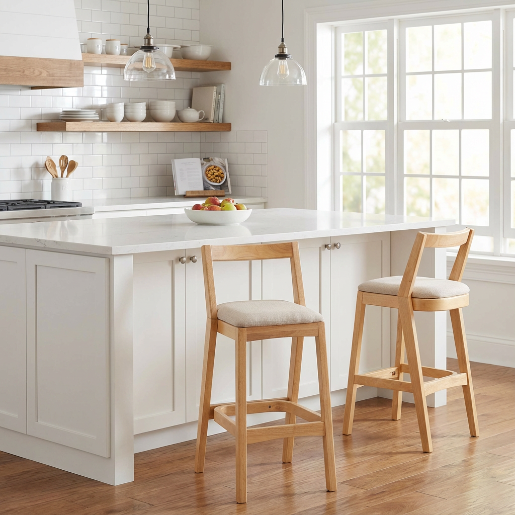 Jasper Indoor Rubberwood Barstool