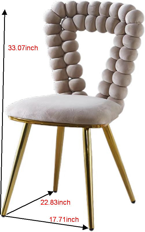 Modern Chair Set of 2 with Iron Tube Legs