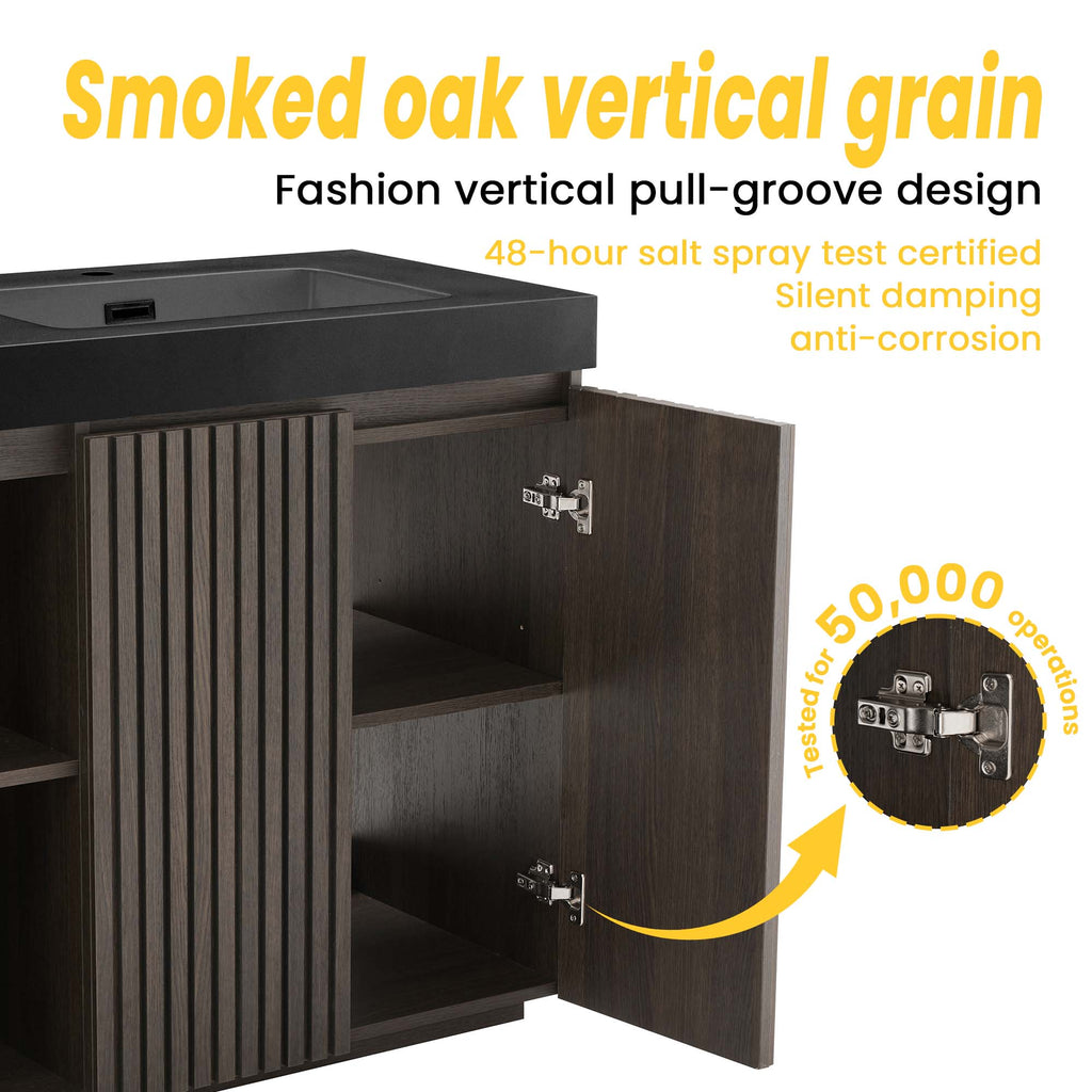 Galan 60" Smoked Bathroom Vanity