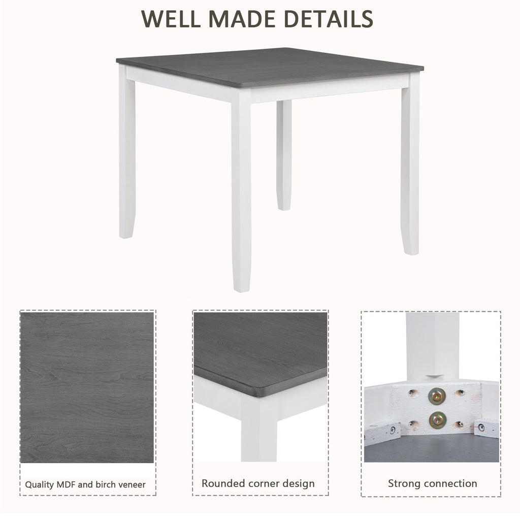 5-Piece Dining Table Set with 4 Chairs