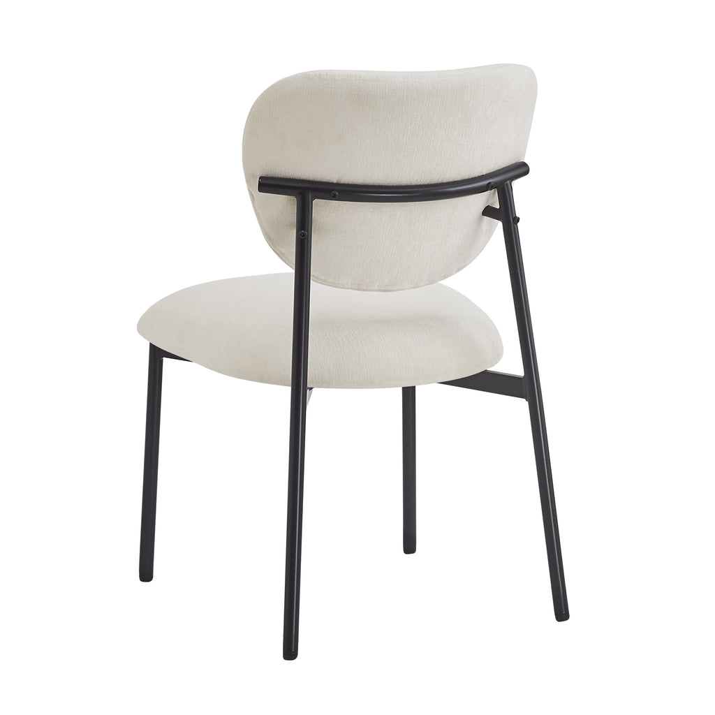 Upholstered Dining Chairs With Metal Legs (Set of 2)