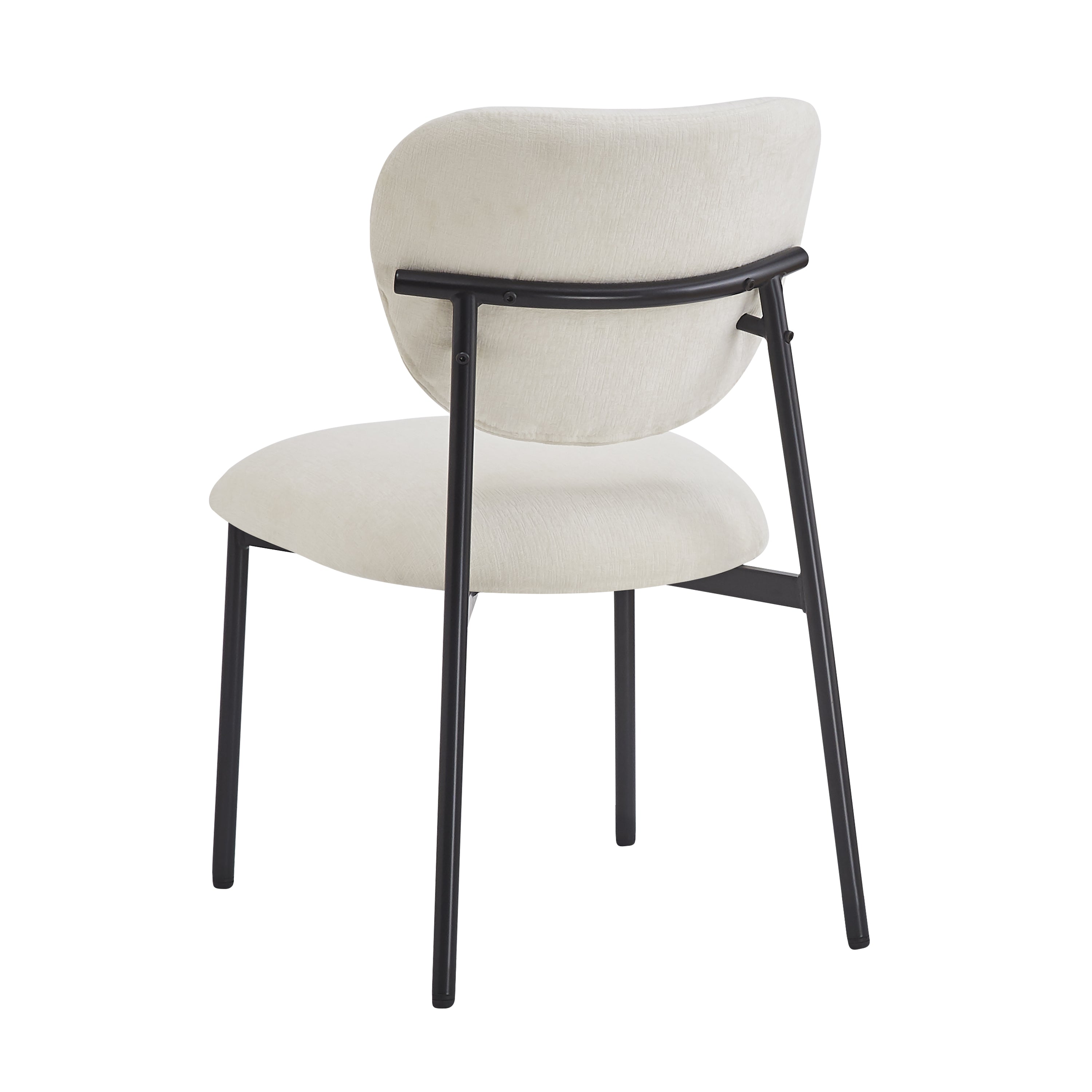 Upholstered Dining Chairs With Metal Legs (Set of 2)