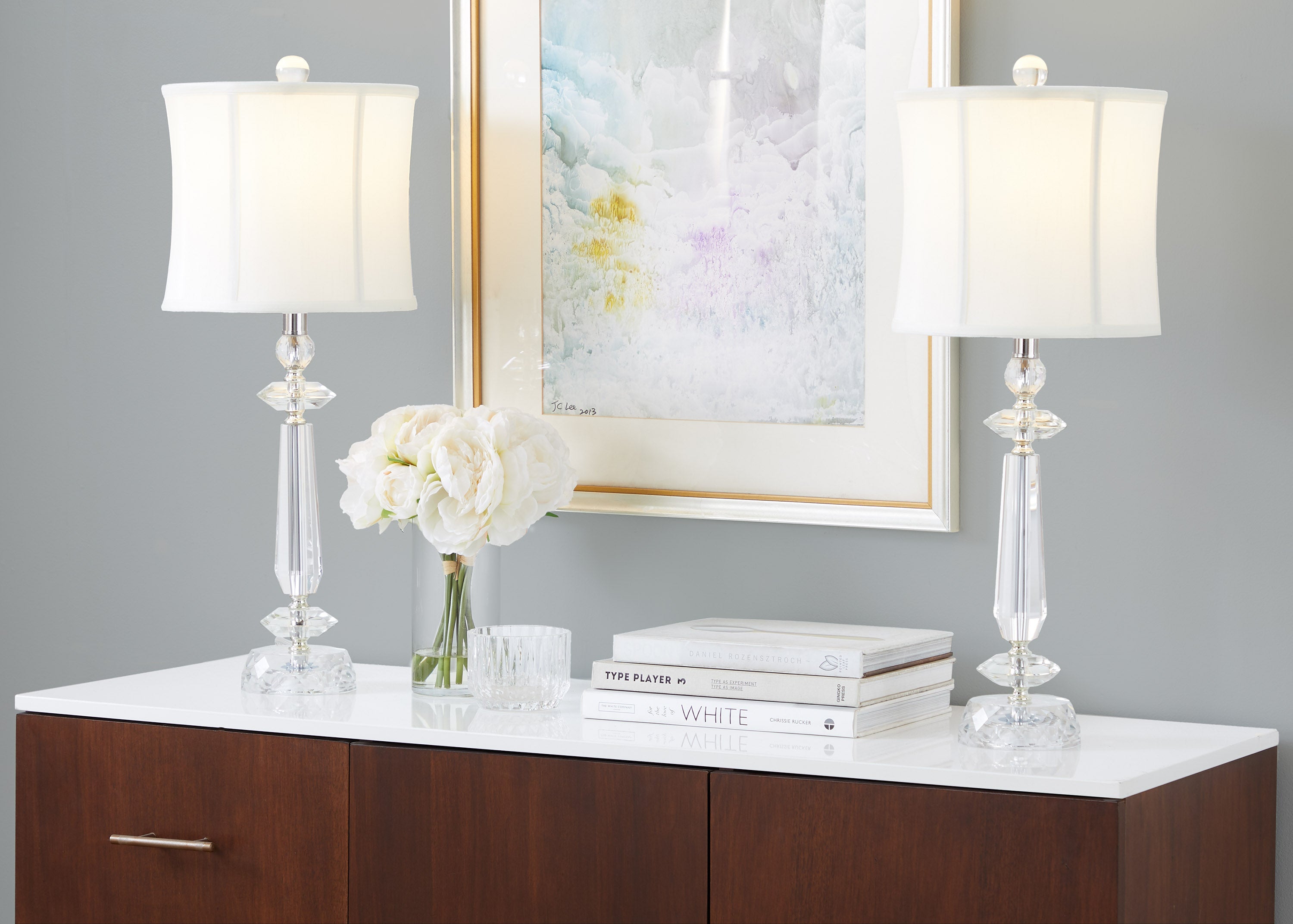 Karat 25.5" Contemporary Crystal Table Lamp