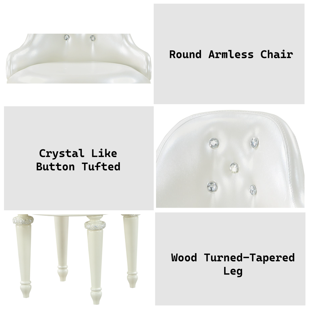 Dorothy Round Armless Chair
