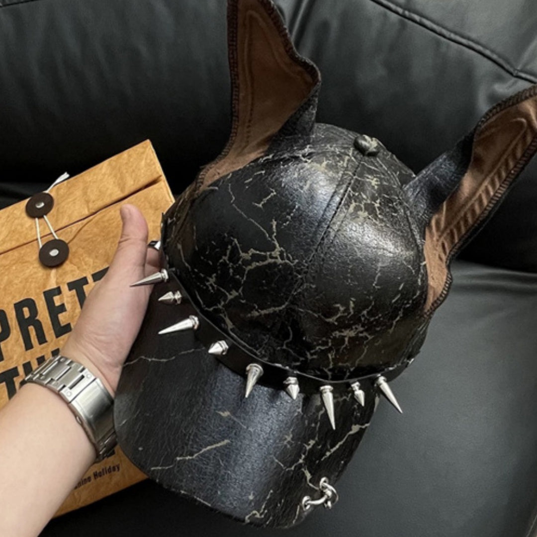 Baseball Cap For Men And Women Leather With Rivets Niche-style Hat