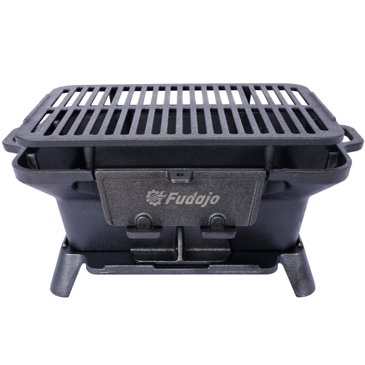 Oval Cast Iron Grill - Portable Outdoor Cooking